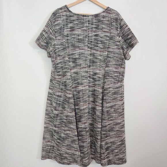 NWT Lane Bryant Plus Size Cotton Blend Fit & Flare Black & WineTweed SZ 28 - Picture 7 of 10